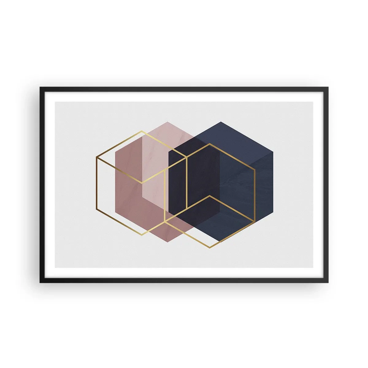 Poster in einem schwarzem Rahmen - Die Kraft der Einfachheit - 91x61 cm