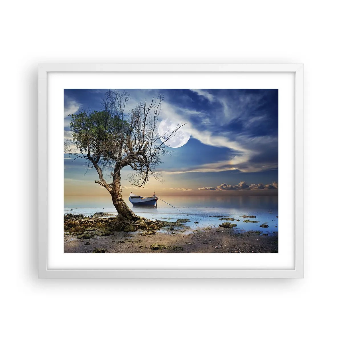 Poster in einem weißen Rahmen - Ist das das Ende oder der Anfang? - 50x40 cm