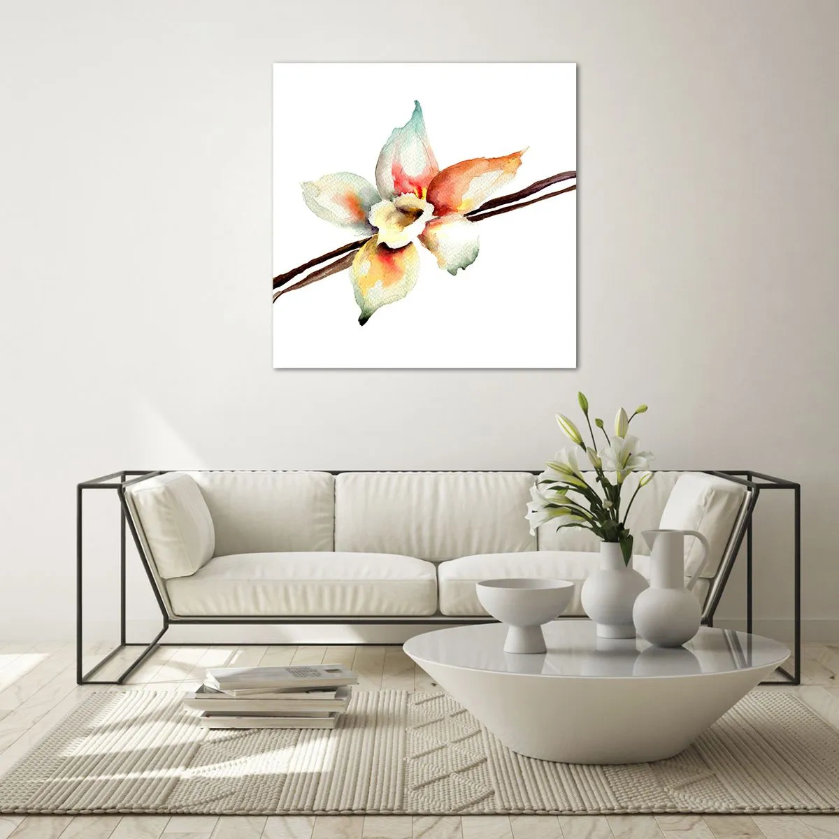 Glasbild - Bild auf glas - Süße mit Farbe verschüttet - 30x30 cm