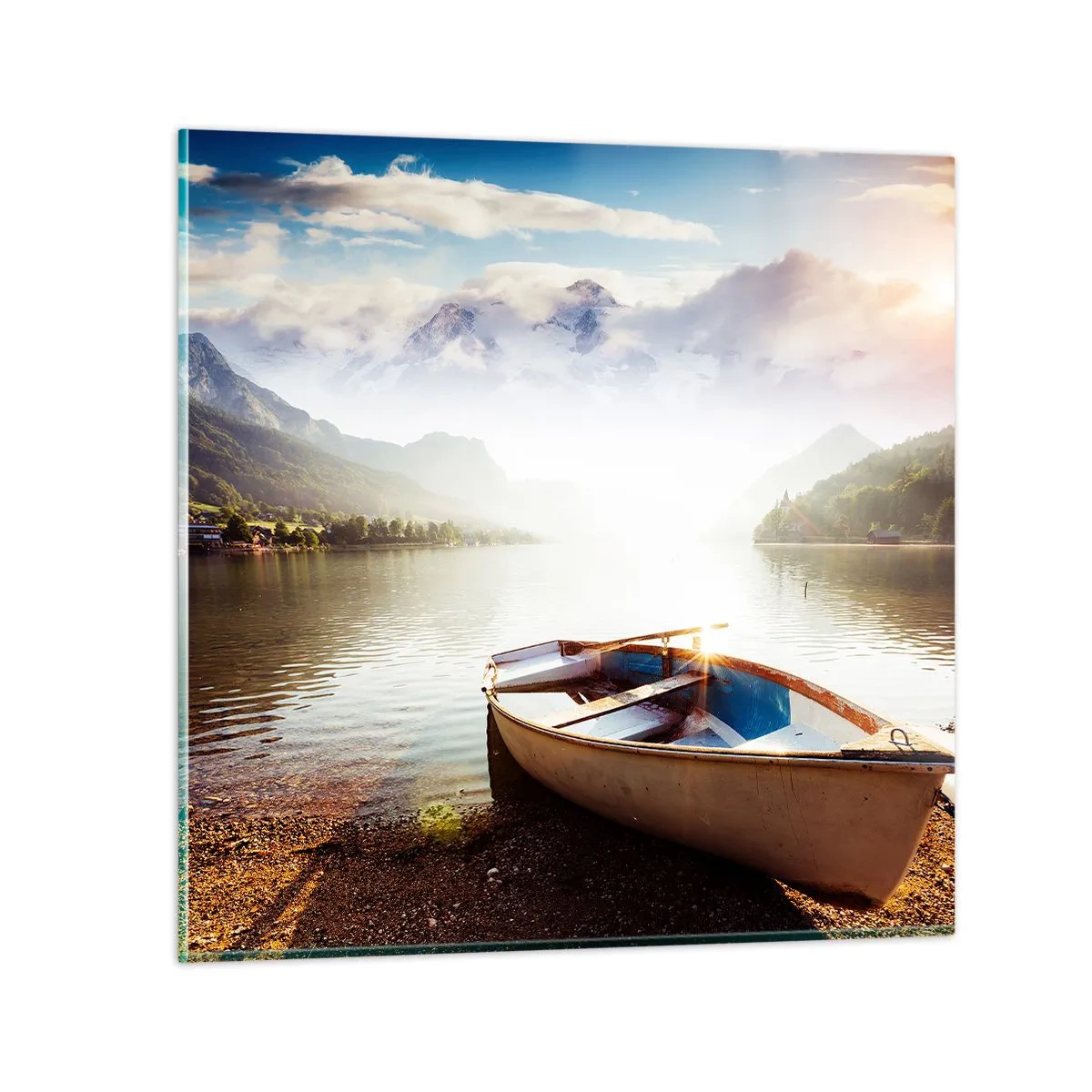 Glasbild - Bild auf glas - Am tollen und klaren Wasser - 60x60 cm