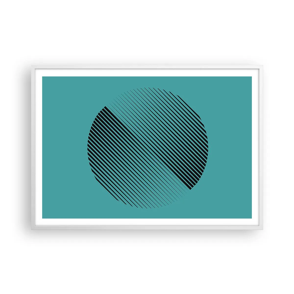 Poster in einem weißen Rahmen - Kreis – eine geometrische Variante - 100x70 cm