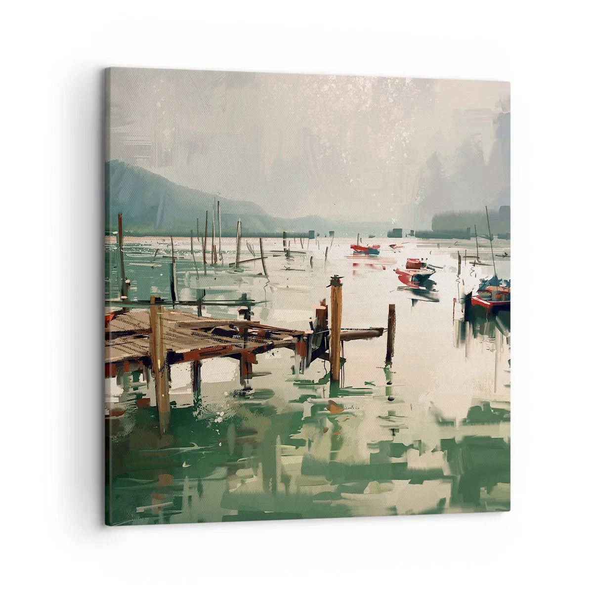 Bild auf Leinwand - Leinwandbild - Durchnässt in einem geschmolzenen Mond - 50x50 cm