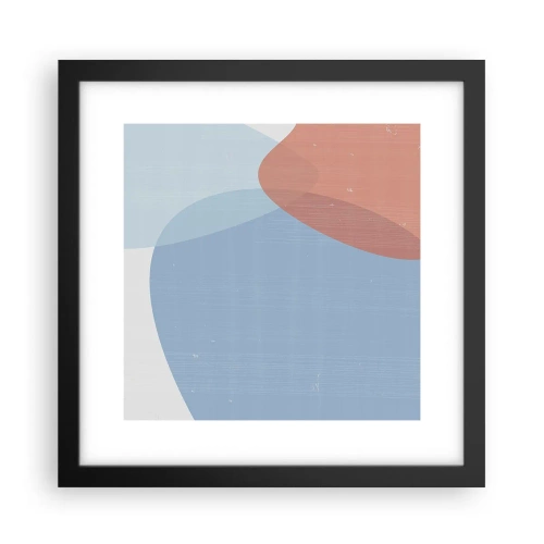 Poster in einem schwarzem Rahmen - Pastellbeziehungen - 30x30 cm