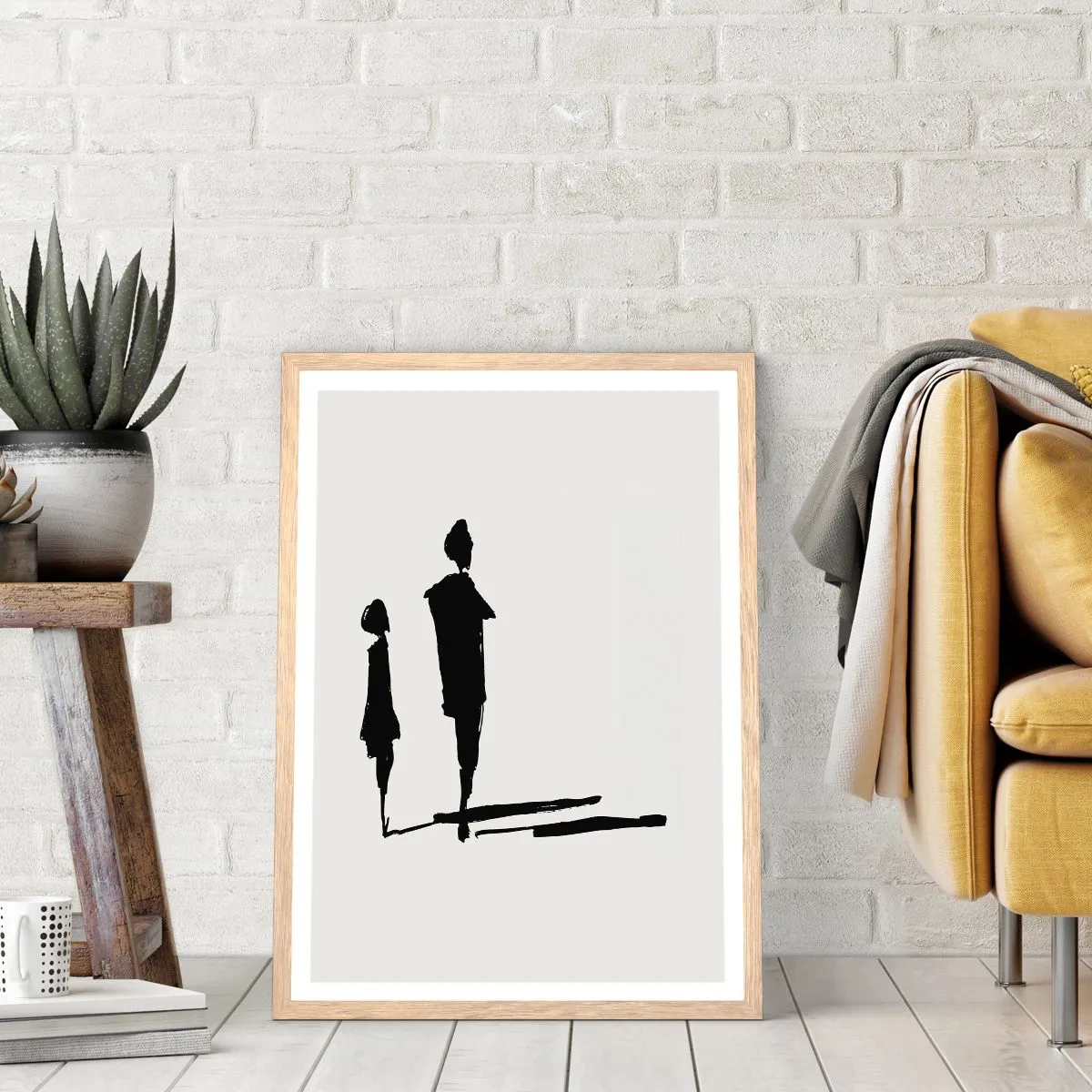 Poster in einem Rahmen aus heller Eiche - Mit Sicherheit zusammen? - 30x40 cm