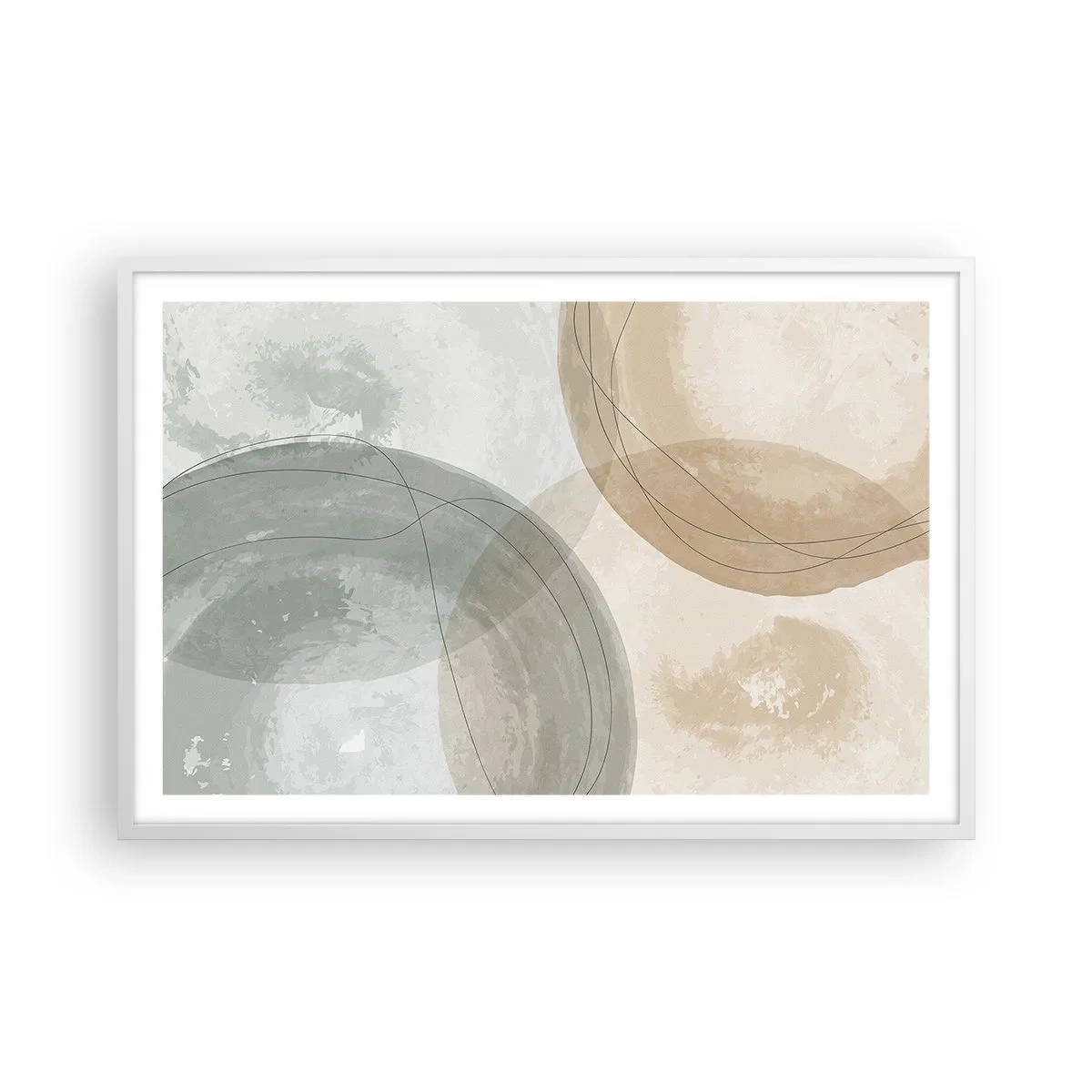 Poster in einem weißen Rahmen - Welten durchdringen - 91x61 cm