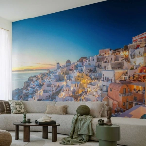 Maßgeschneiderte Fototapete Premium Sand - Die Essenz des Griechischen - Santorin, Die Architektur, Griechenland