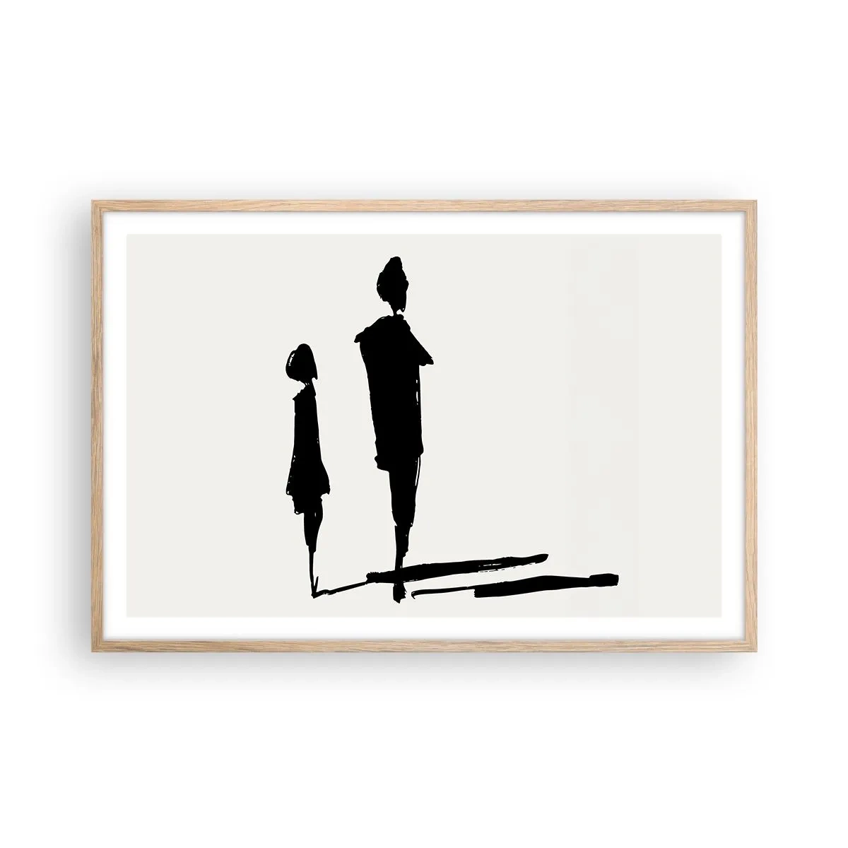 Poster in einem Rahmen aus heller Eiche - Mit Sicherheit zusammen? - 91x61 cm