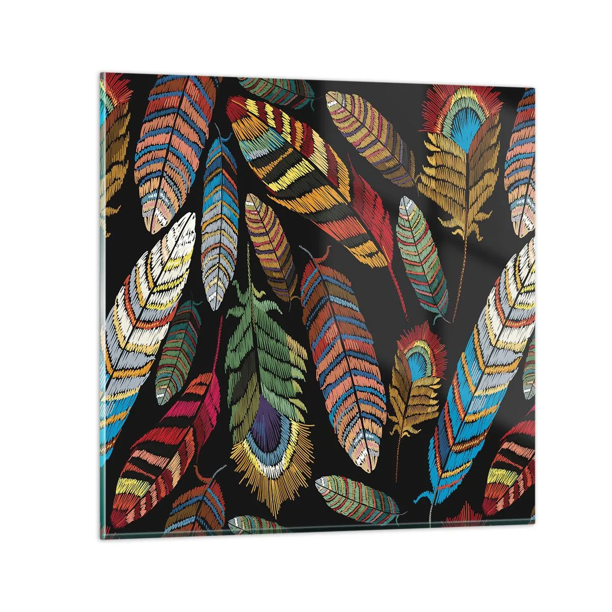 Glasbild - Bild auf glas - Der Vogelkarneval - 60x60 cm