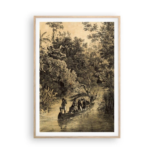 Poster in einem Rahmen aus heller Eiche - Expedition zur Quelle - 70x100 cm