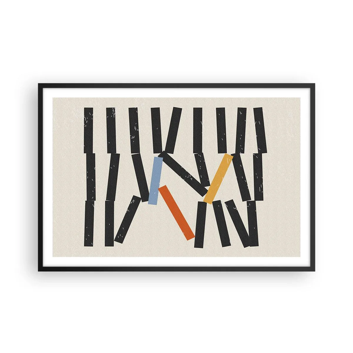 Poster in einem schwarzem Rahmen - Domino – Komposition - 91x61 cm