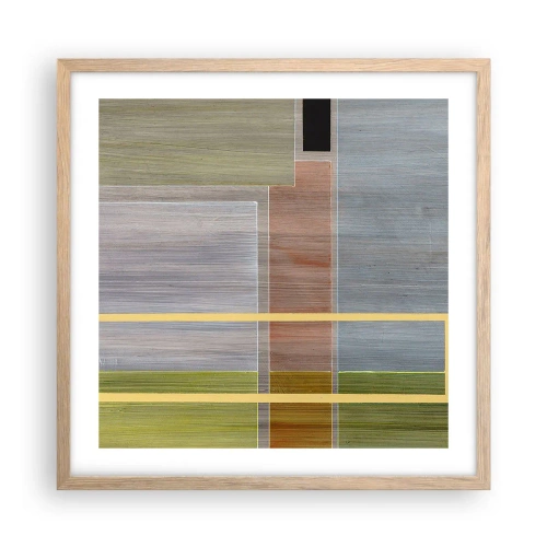 Poster in einem Rahmen aus heller Eiche - Einfach und ruhig - 50x50 cm