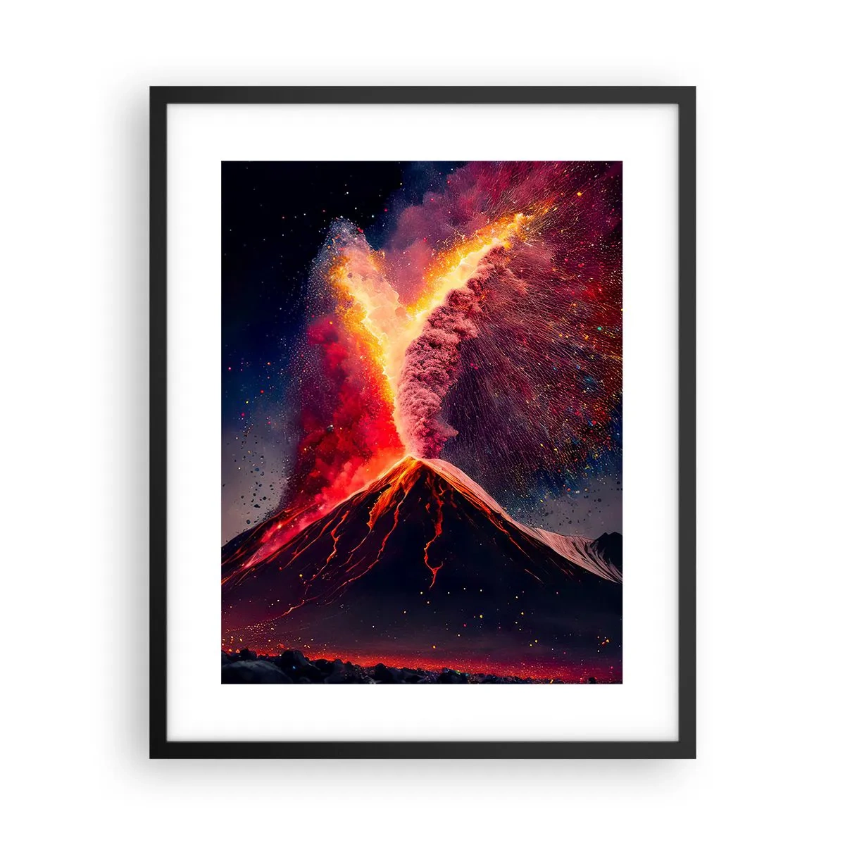 Poster in einem schwarzem Rahmen - Schönheit und Horror - 40x50 cm