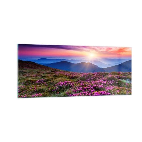 Glasbild - Bild auf glas - Kräuter dufteten nach frischen Trauben von den Feldern - 100x40 cm