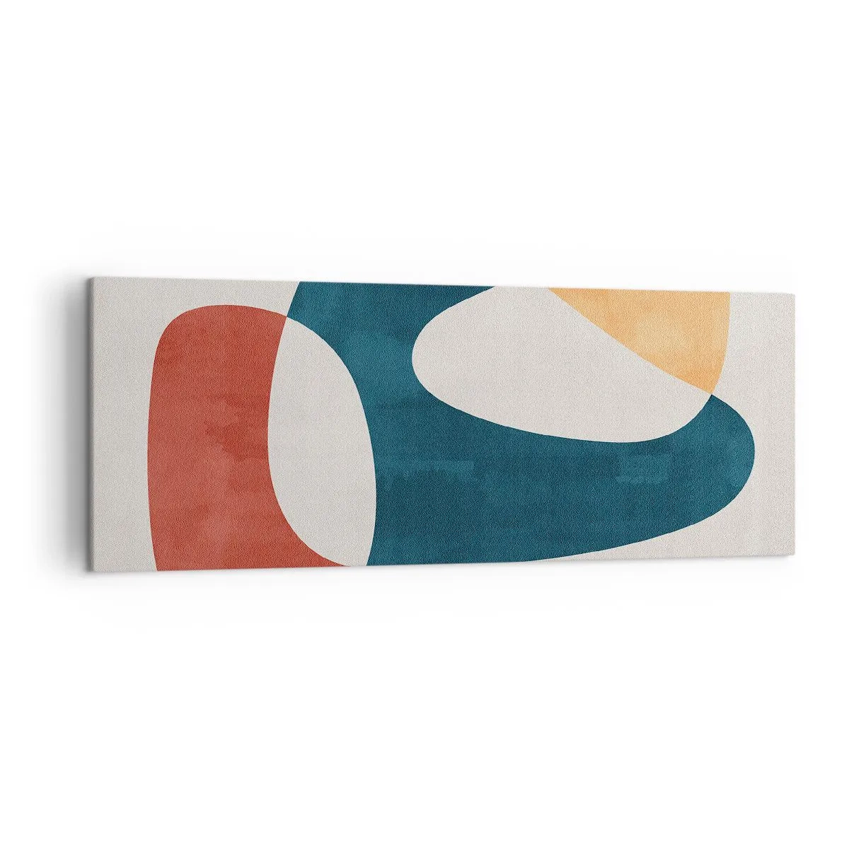 Bild auf Leinwand - Leinwandbild - Abstrakte Formen in harmonischen Farben - 140x50cm - Einflüsse und Metamorphosen - Moderne Wanddekoration für Wohnzimmer und Schlafzimmer ARTTOR