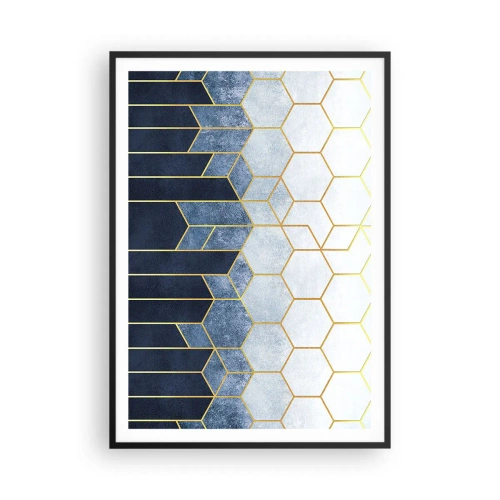 Poster in einem schwarzem Rahmen - Komposition im synkopischen Rhythmus - 70x100 cm