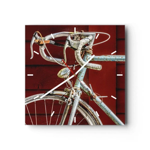 Wanduhr - Glasuhr - Geschaffen um zu siegen - 40x40 cm