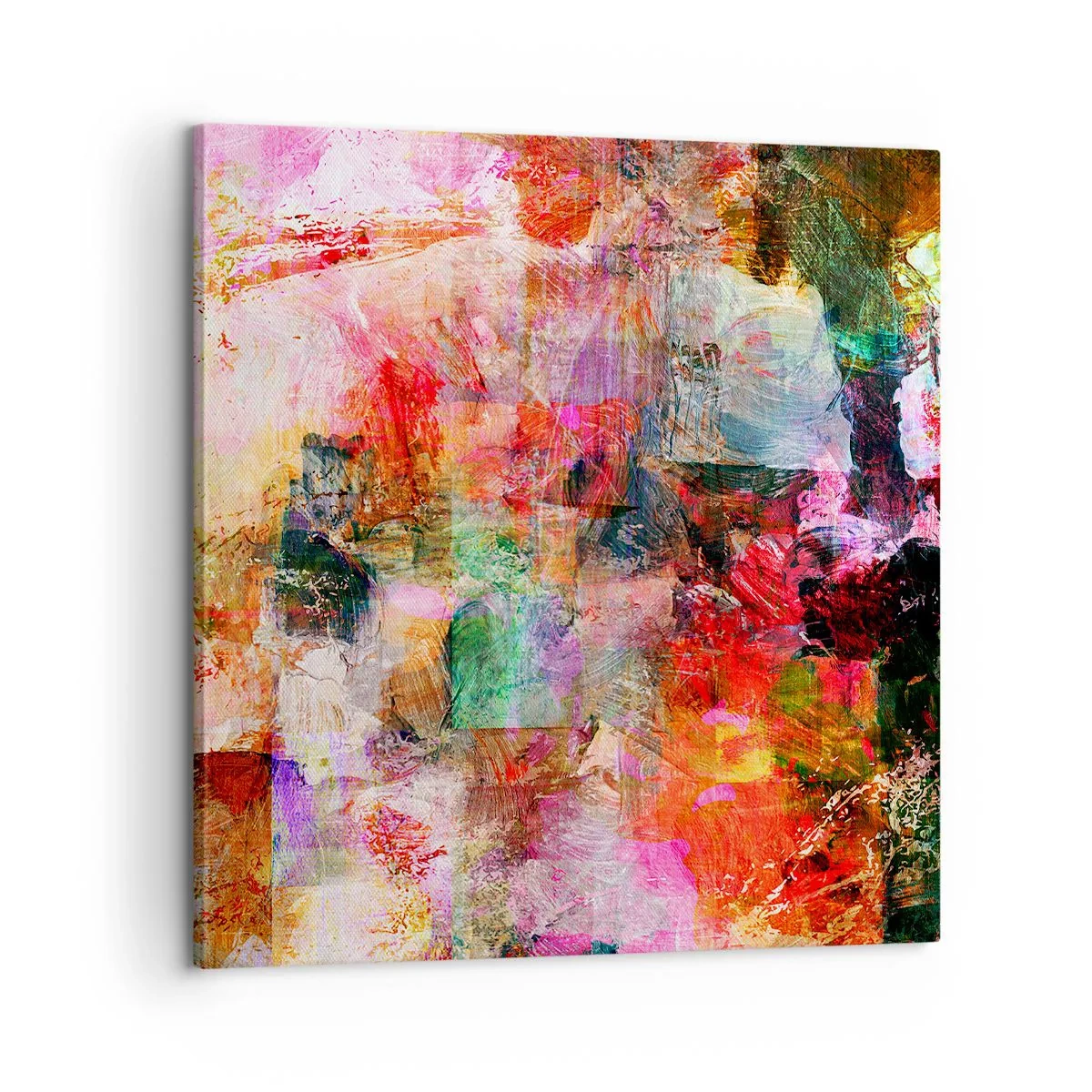 Bild auf Leinwand - Leinwandbild - Eine Reise durch die Rosen - 60x60 cm