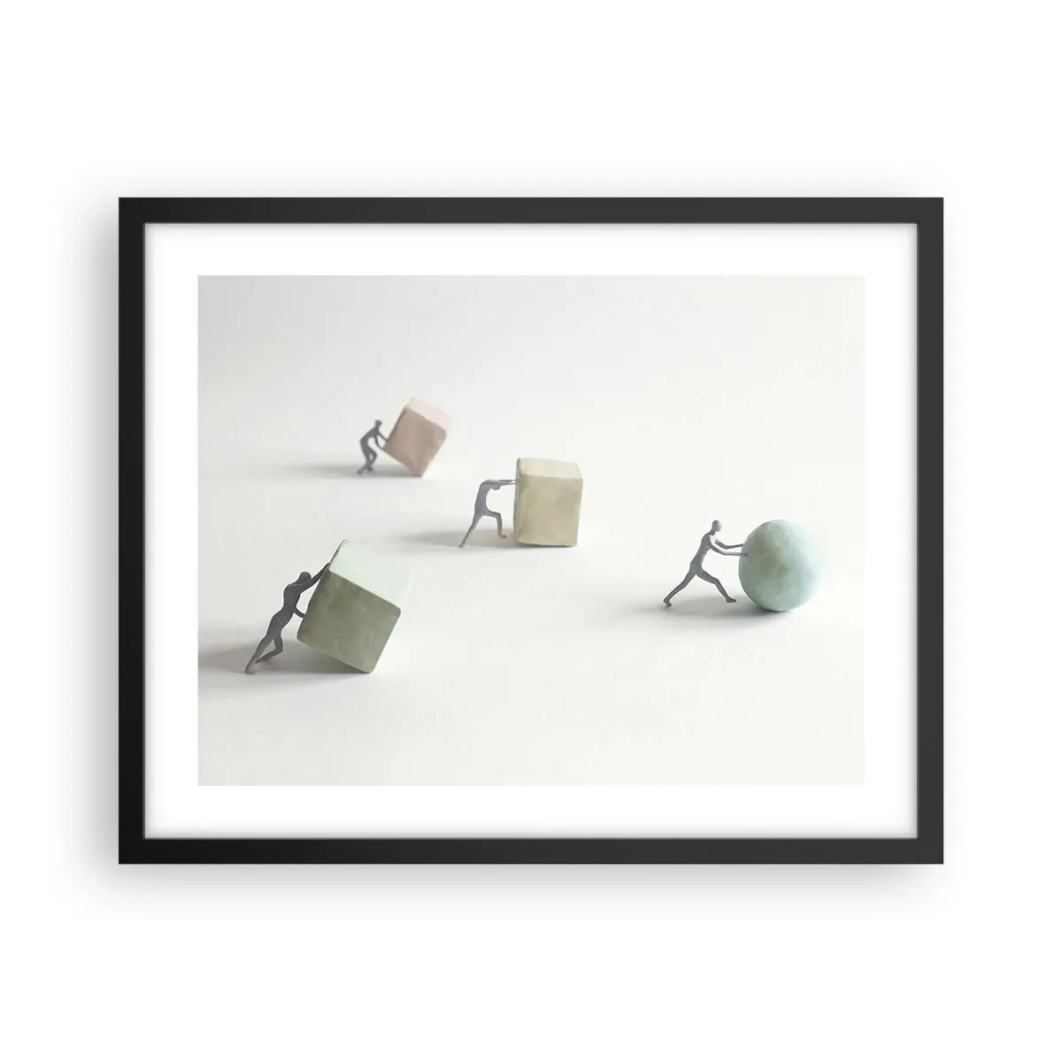 Poster in einem schwarzem Rahmen - Pures Leben - 50x40 cm