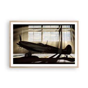 Poster in einem Rahmen aus heller Eiche - Die Ruhe eines Kriegers - 91x61 cm