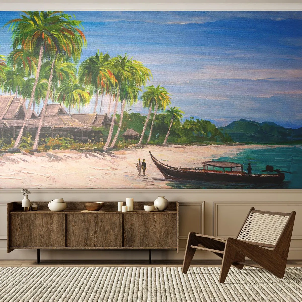 Fototapete Standard Eco - Exotischer Traum - Strand, Exotik, Palmen - 400x280 cm