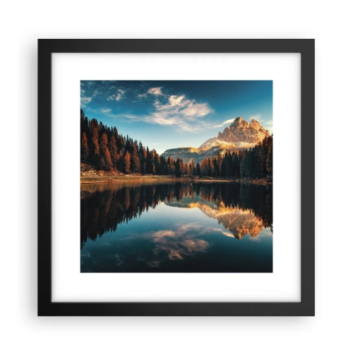 Poster in einem schwarzem Rahmen - Doppelte Landschaft - 30x30 cm