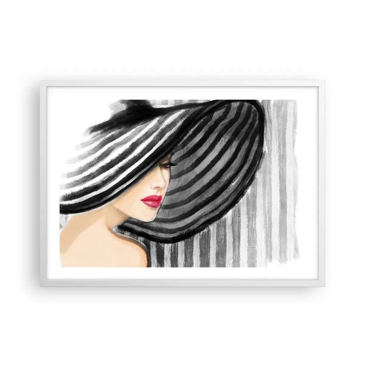 Poster in einem weißen Rahmen - Wo soll ich dich finden? - 70x50 cm