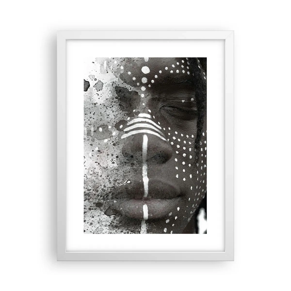 Poster in einem weißen Rahmen - Entdecke den Urgeist - 30x40 cm