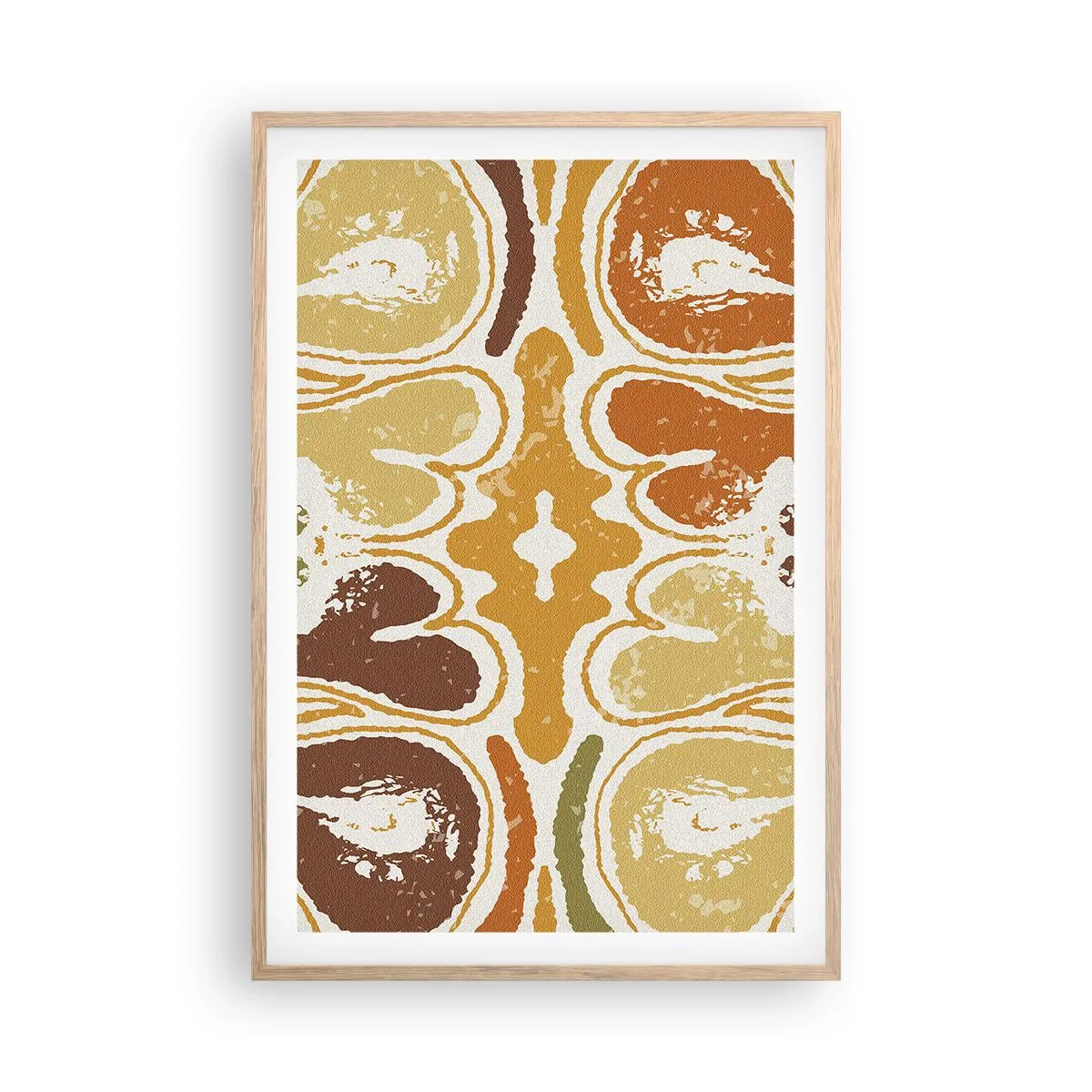 Poster in einem Rahmen aus heller Eiche - Sentimentale Abstraktion - 61x91 cm