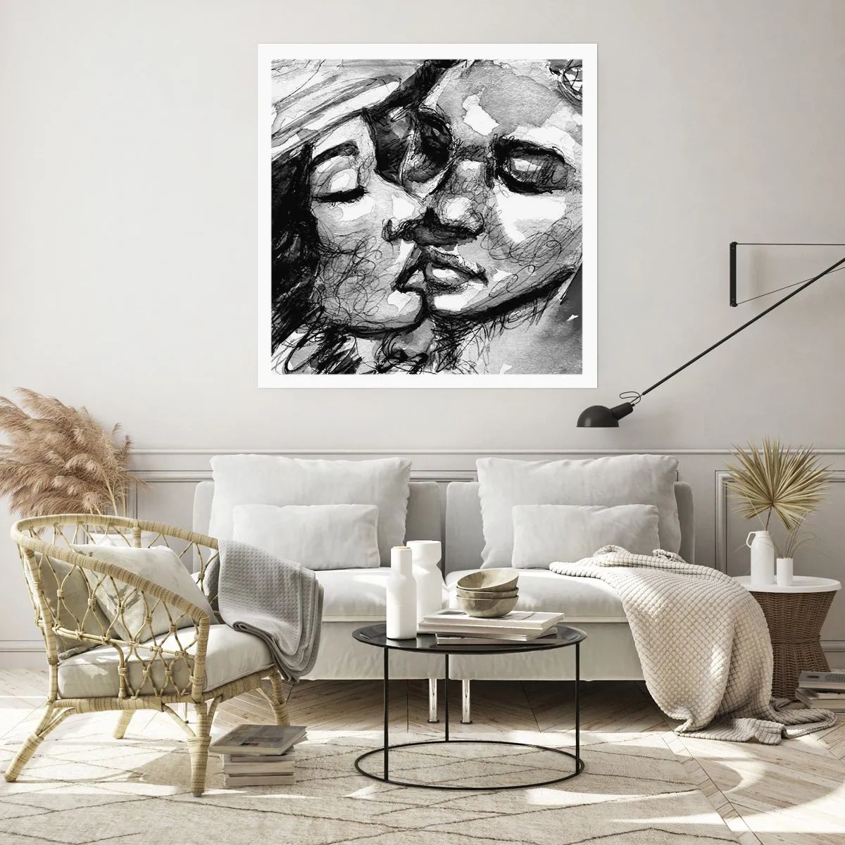 Poster - Zärtlicher Moment - 50x50 cm