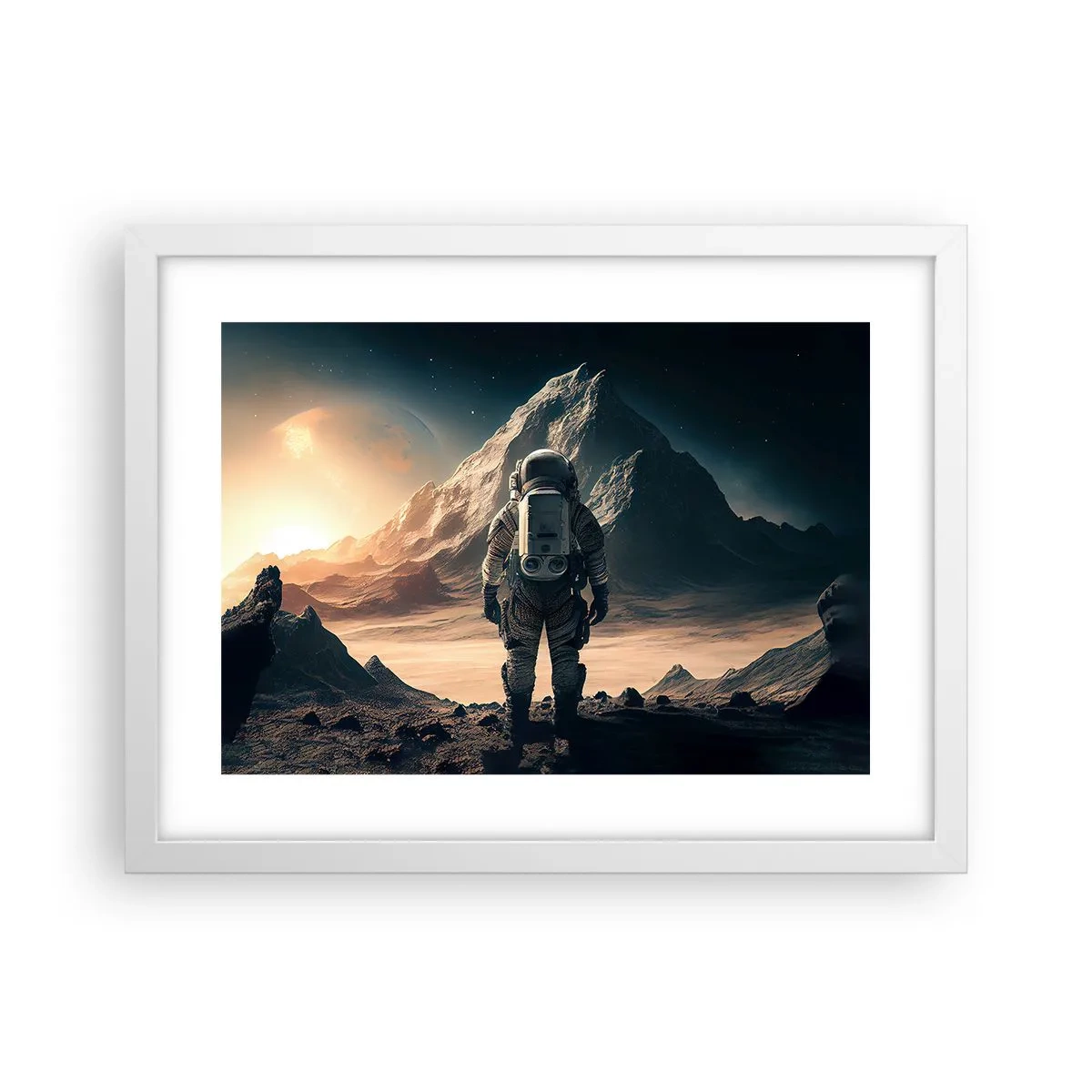 Poster in einem weißen Rahmen - Neue Herausforderung - 40x30 cm