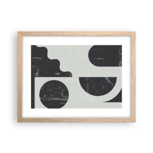 Poster in einem Rahmen aus heller Eiche - Komposition oben und unten - 40x30 cm