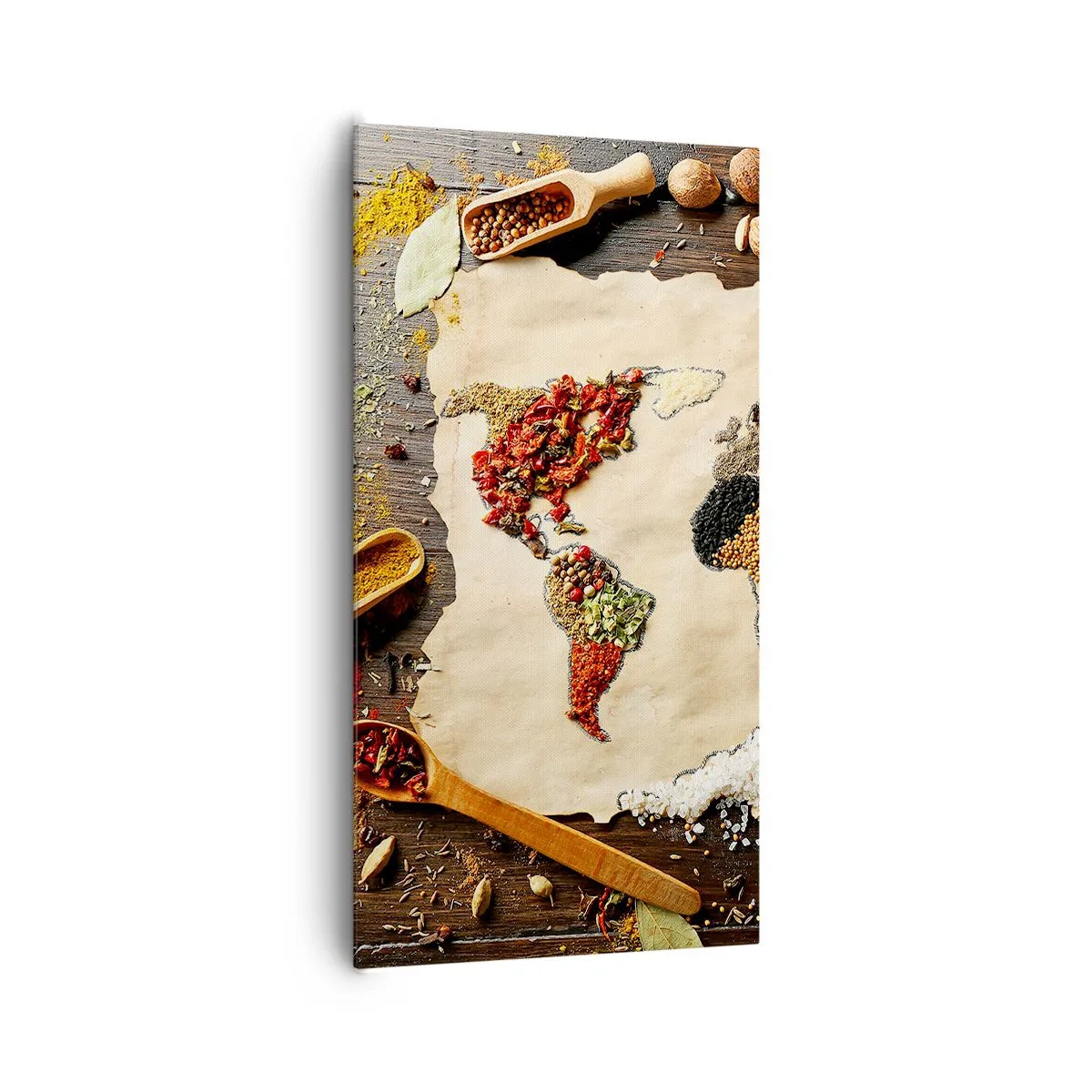 Bild auf Leinwand - Leinwandbild - Alle Aromen der Welt - 65x120 cm