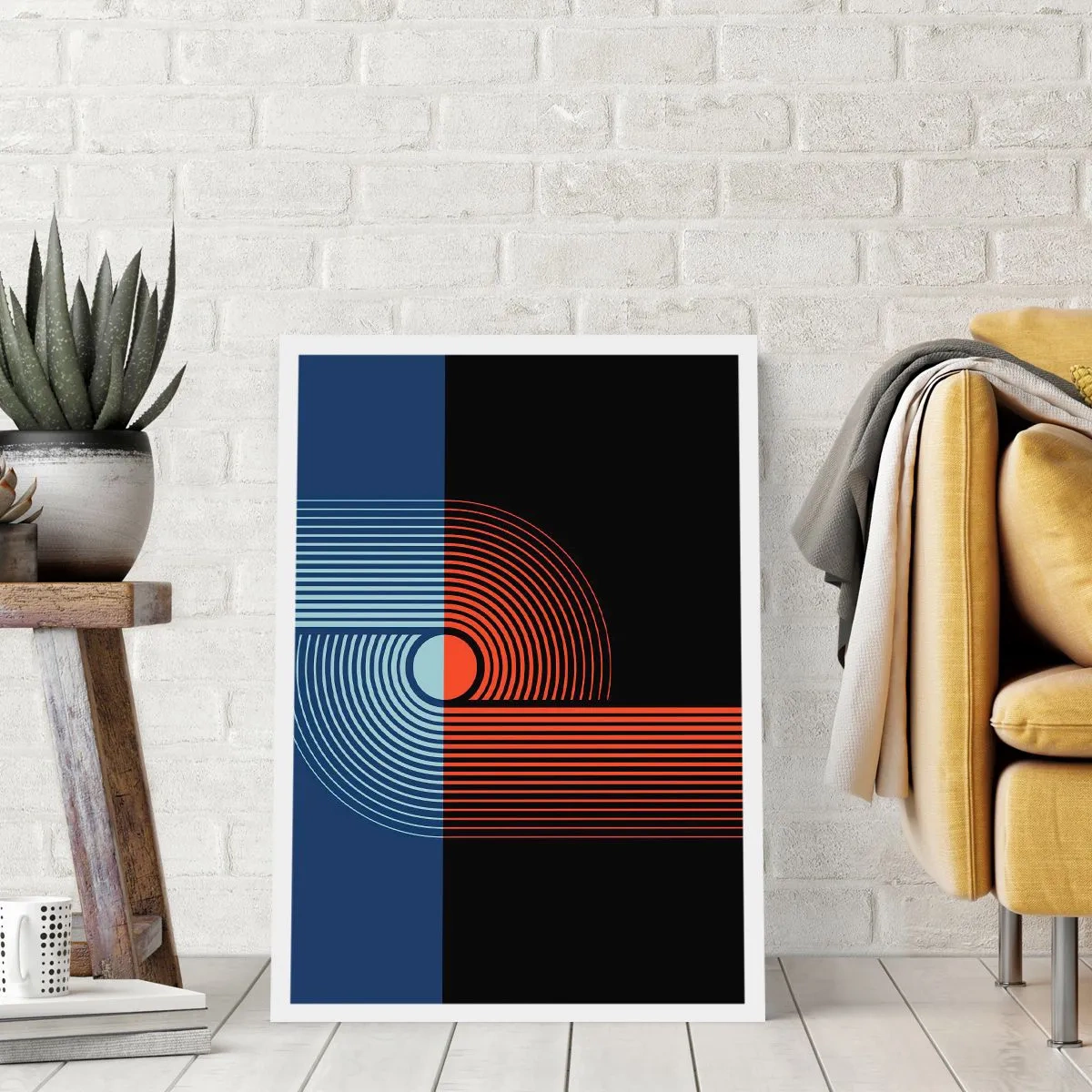 Poster - In einer geometrischen Umarmung - 61x91 cm