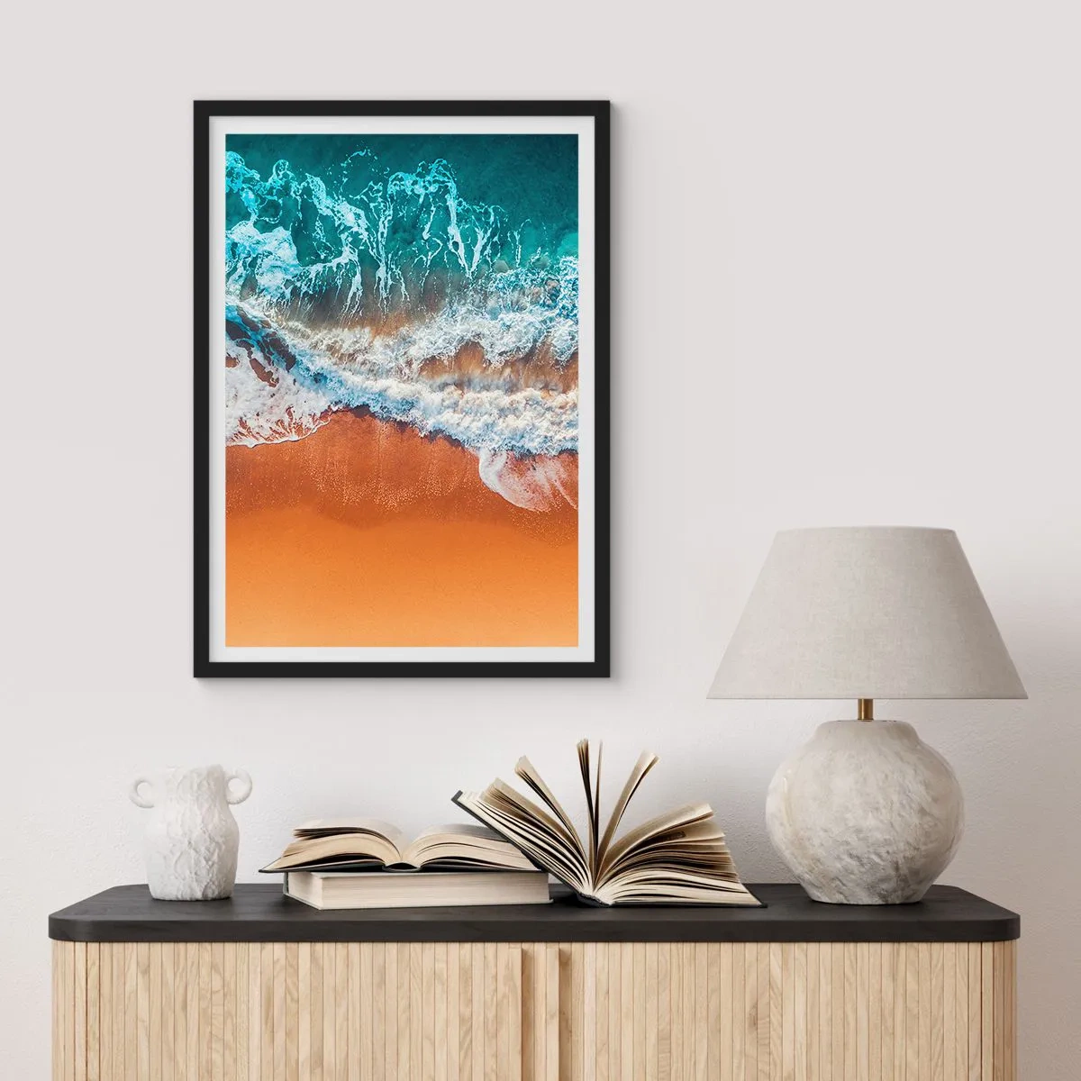Poster in einem schwarzem Rahmen - Immer Hand in Hand - 70x100 cm