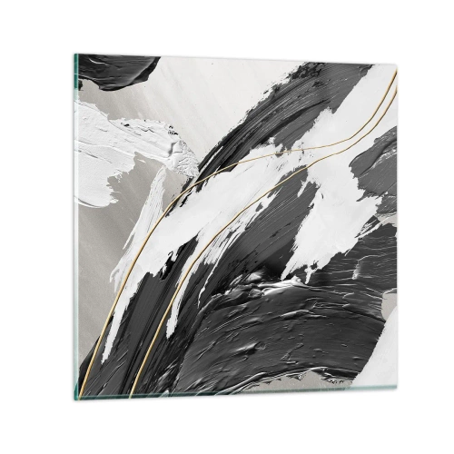 Glasbild - Bild auf glas - Abstraktion in großem Stil - 30x30 cm