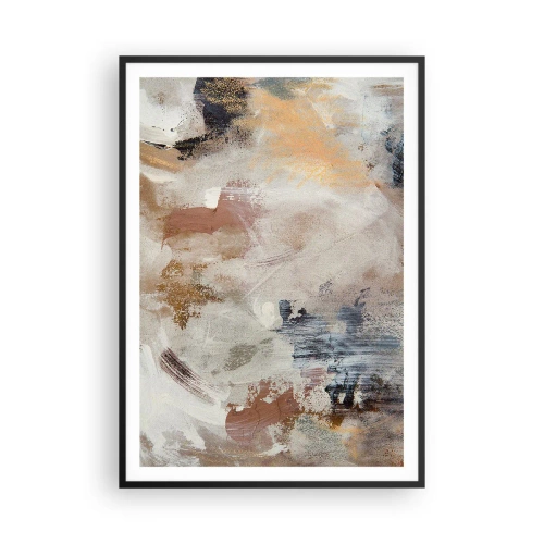 Poster in einem schwarzem Rahmen - Neblige Abstraktion - 70x100 cm