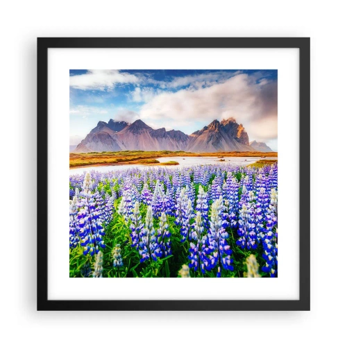 Poster in einem schwarzem Rahmen - Kraft und Strenge neben Sanftmut - 40x40 cm