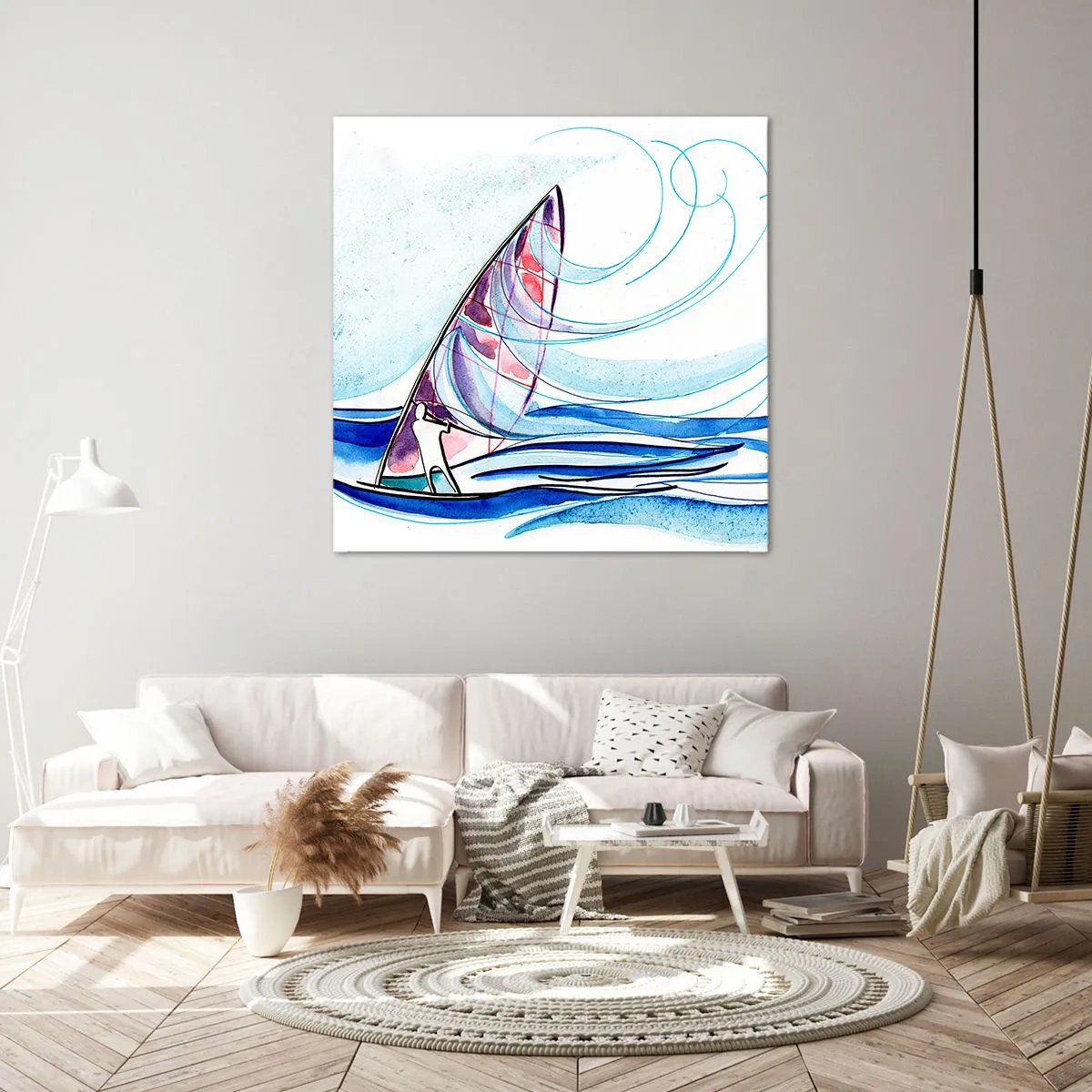 Bild auf Leinwand - Leinwandbild - Mit dem Wind im Rhythmus der Wellen - 60x60 cm