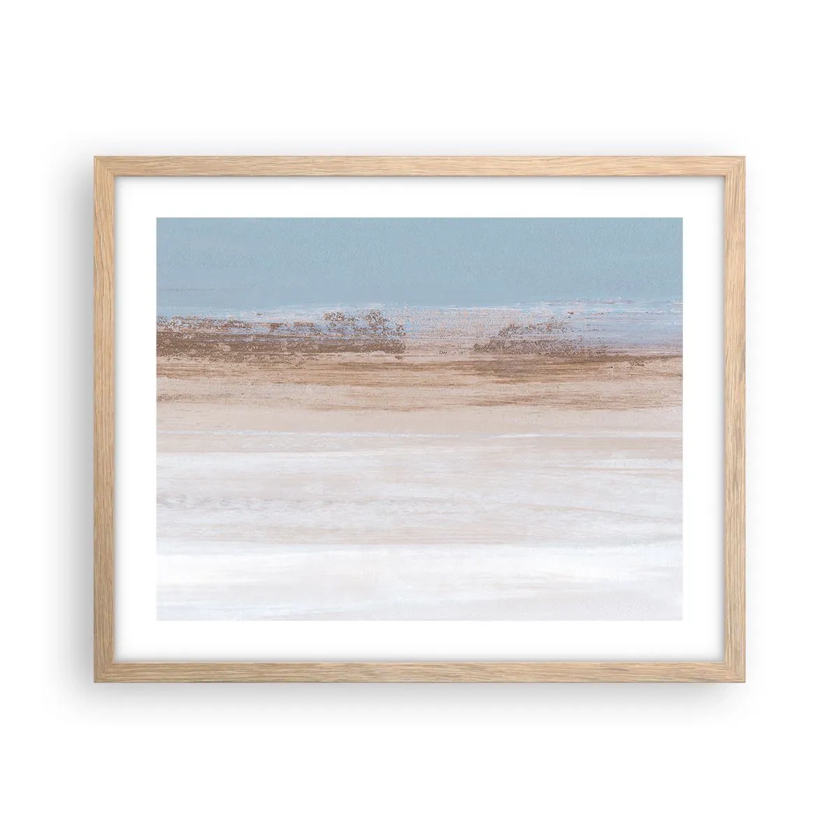 Poster in einem Rahmen aus heller Eiche - Mehrdeutige Landschaft - 50x40 cm