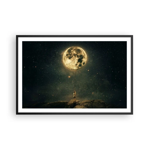 Poster in einem schwarzem Rahmen - Der Mann, der den Mond gestohlen hat - 91x61 cm