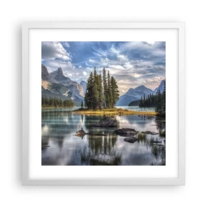 Poster in einem weißen Rahmen - An dem tollen und sauberen Wasser ... - 40x40 cm