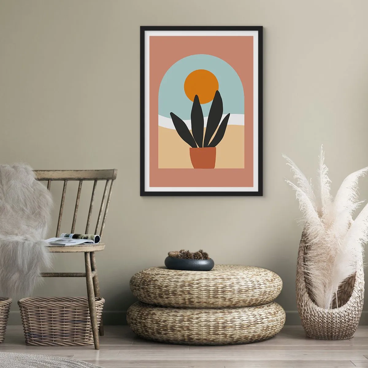 Poster in einem schwarzem Rahmen - Kleine Freuden - 70x100 cm