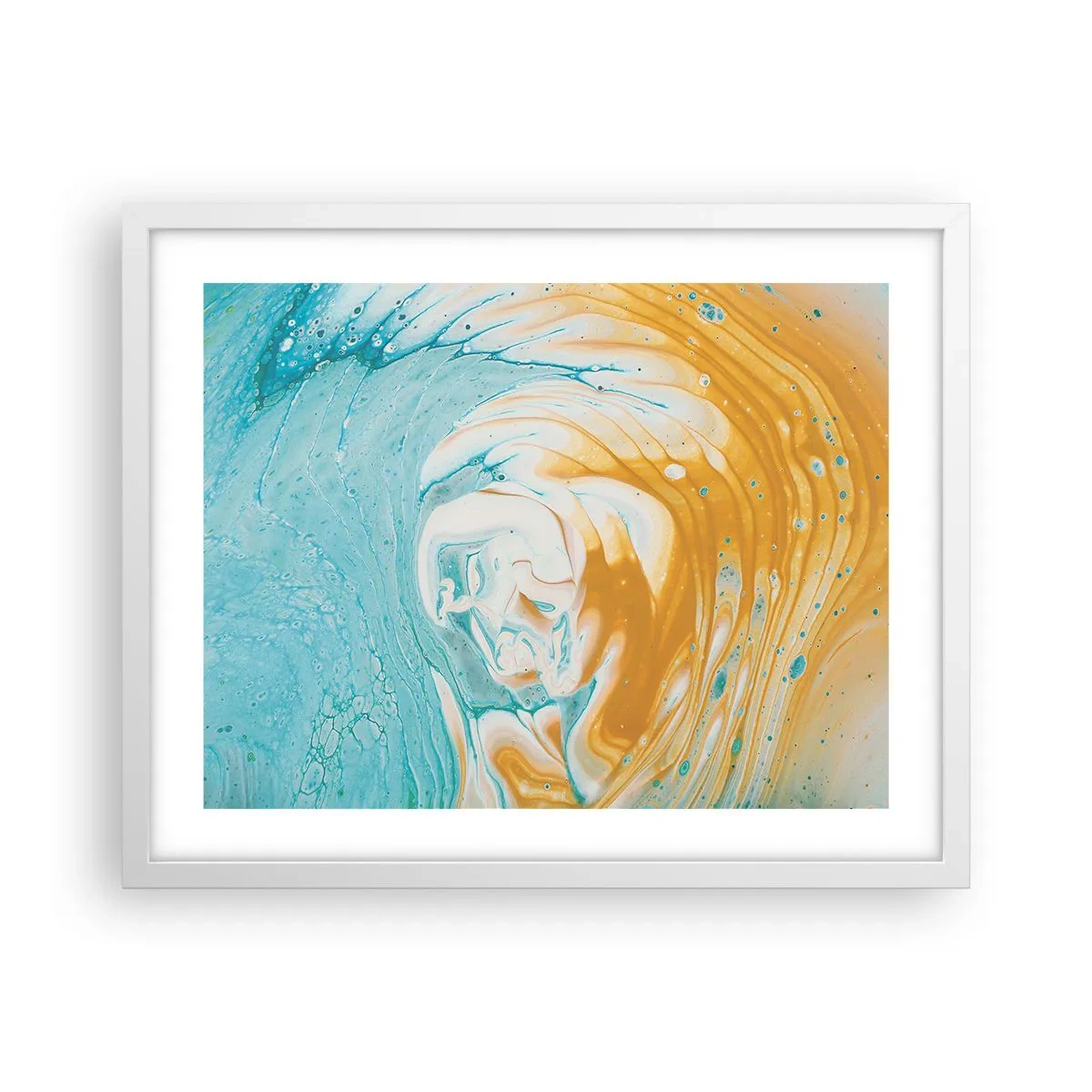 Poster in einem weißen Rahmen - Pastellwirbel - 50x40 cm