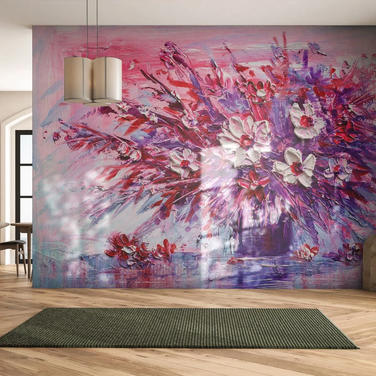 Fototapete Standard Eco - Unschuld und Leidenschaft - Blumen, Blumenstrauß, Garten - 300x210 cm