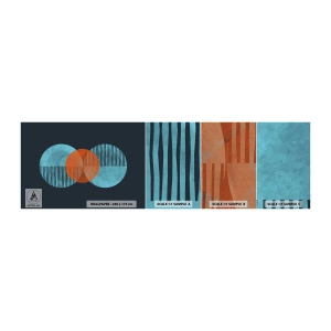 Fototapeten Muster Selbstklebend Deluxe Sticker - Symmetrische Komposition - Abstraktion, Stück, Geometrisches Muster - 100x30 cm