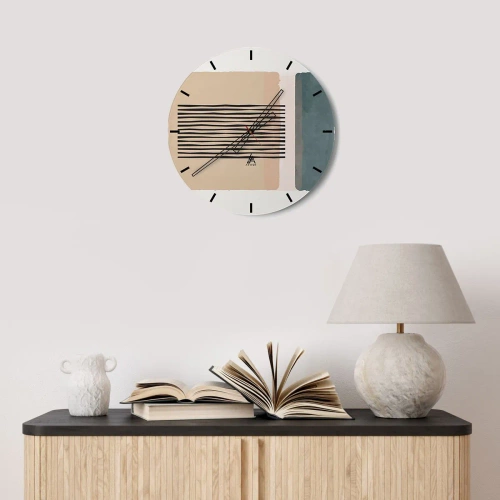 Wanduhr - Glasuhr - Alles ist in Ordnung - 30x30 cm