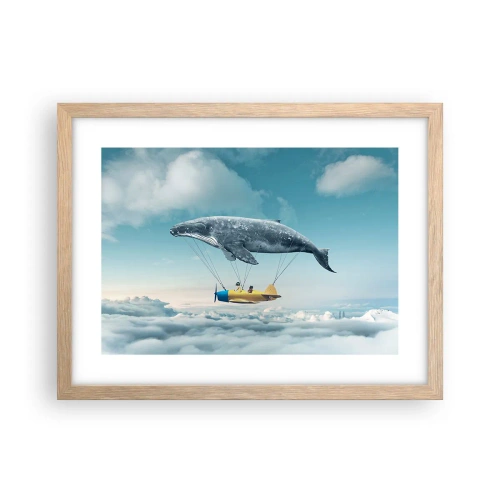 Poster in einem Rahmen aus heller Eiche - Warum nicht? - 40x30 cm