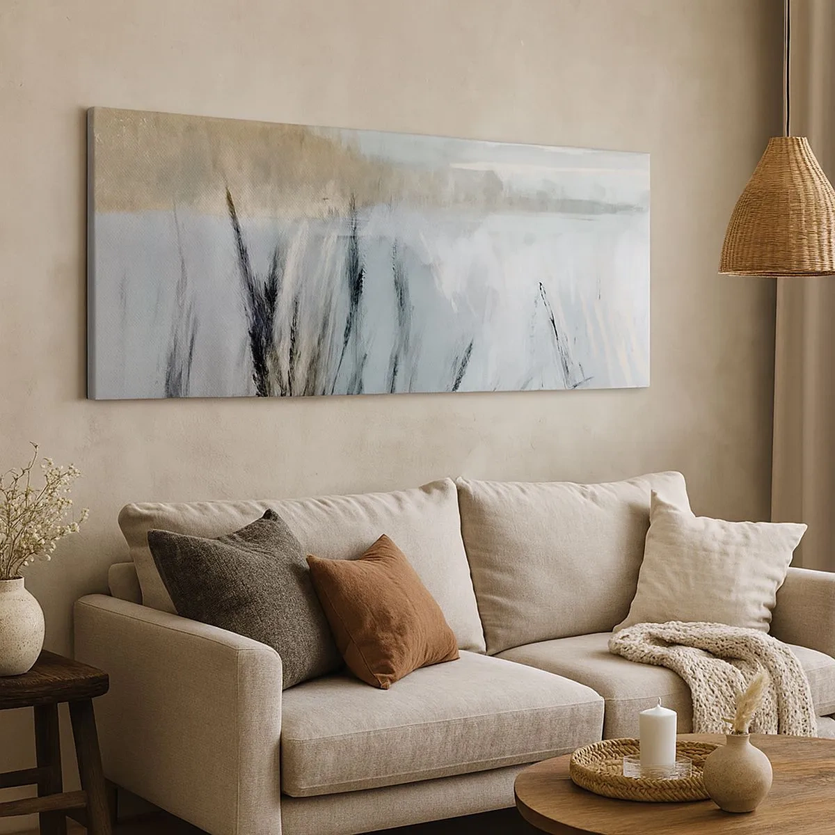 Bild auf Leinwand - Leinwandbild - Winterfelder - 100x40 cm