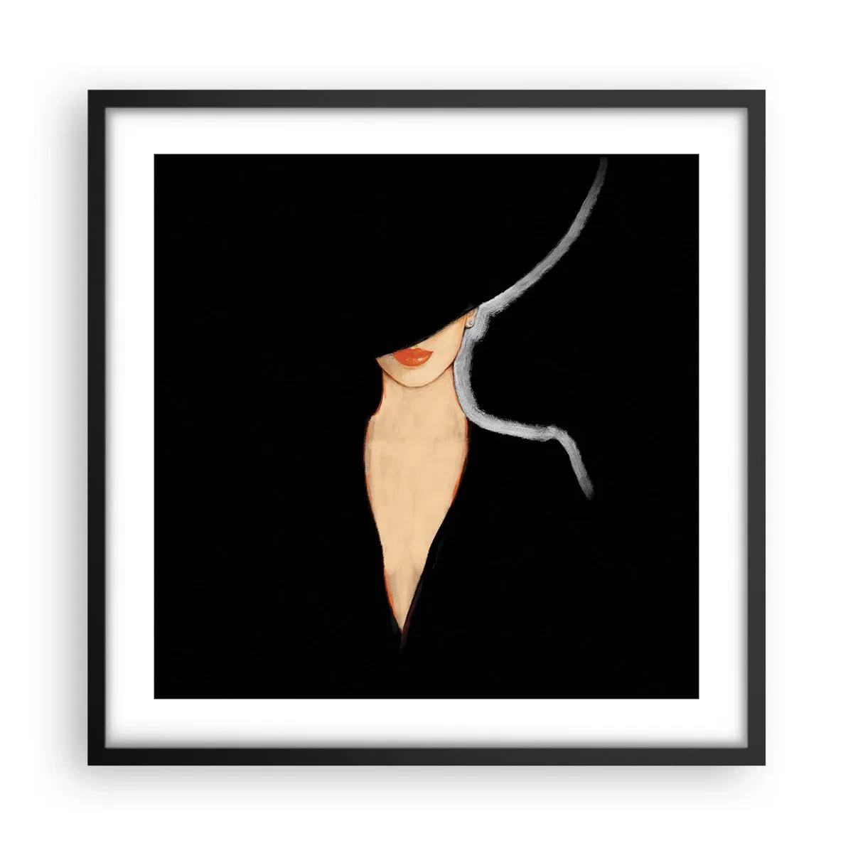 Poster in einem schwarzem Rahmen - Eleganz und Stil - 50x50 cm