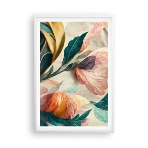 Poster in einem weißen Rahmen - Blumen der südlichen Inseln - 61x91 cm